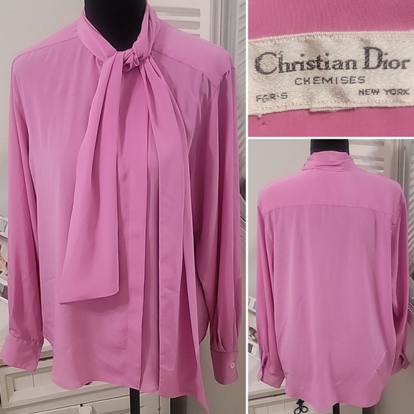 Dior Tops - VTG Christian Dior Blouse